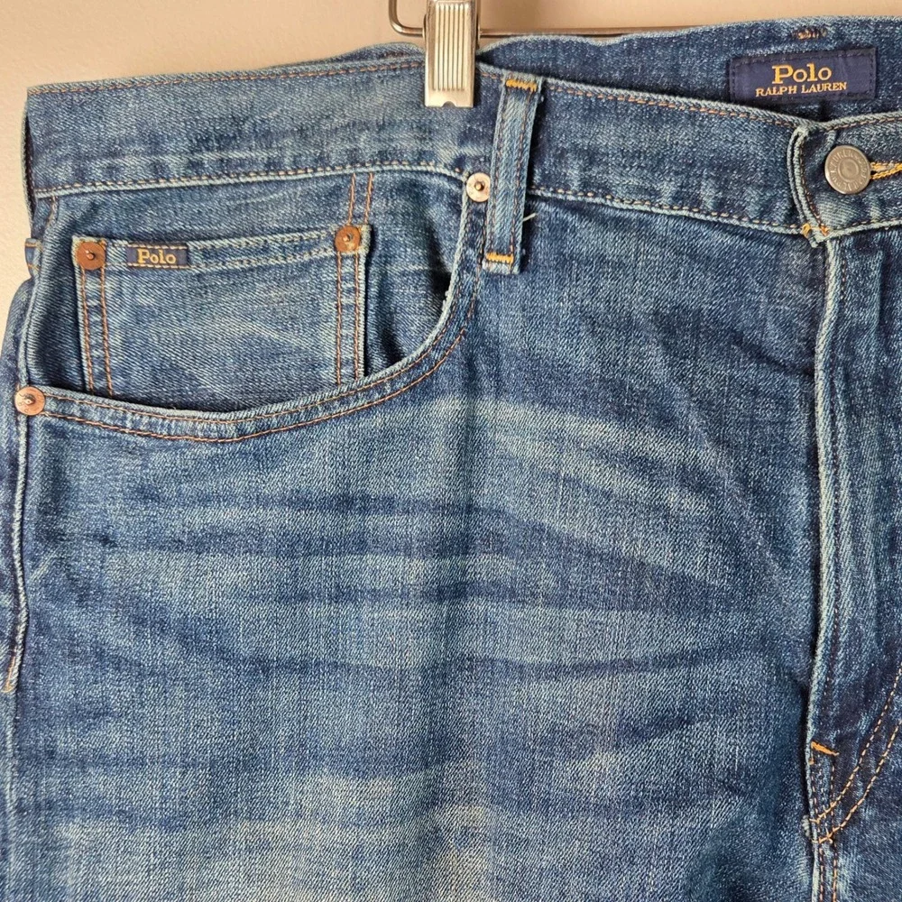 Polo Ralph Lauren Jeans Men 40x30 Blue Hampton Relaxed Straight 710781459001